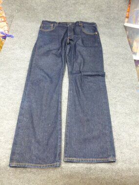 Levis 517 Mens Straight-Leg Denim Jeans W38 L32 Dark Wash Cotton Made In Mexico